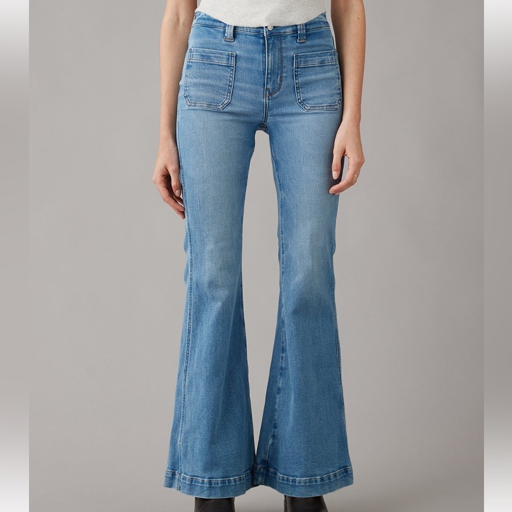 AE Super High Rise Flare Jeans